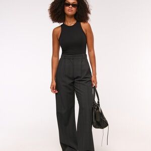 Abercrombie & Fitch Charcoal Wide Leg SLOANE Pants